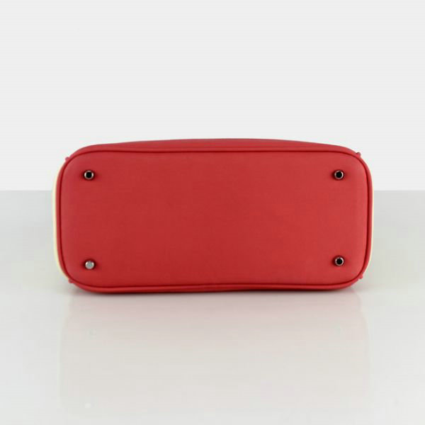 mini dior diorissimo original calfskin leather bag 44375 light red & off white&purple - Click Image to Close
